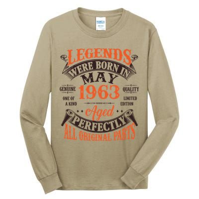 Vintage Legends Were Born In May 1963 Birthday Tall Long Sleeve T-Shirt
