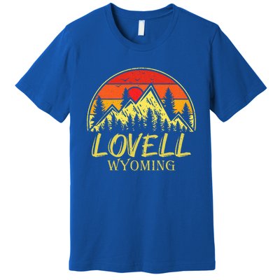 Vintage Lovell Wyoming WY Mountains Hike Hiking Souvenir Premium T-Shirt