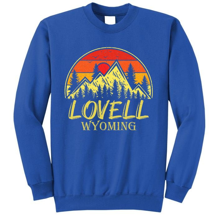 Vintage Lovell Wyoming WY Mountains Hike Hiking Souvenir Tall Sweatshirt