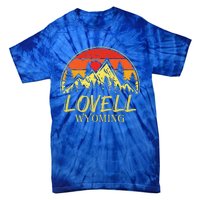 Vintage Lovell Wyoming WY Mountains Hike Hiking Souvenir Tie-Dye T-Shirt