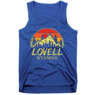 Vintage Lovell Wyoming WY Mountains Hike Hiking Souvenir Tank Top