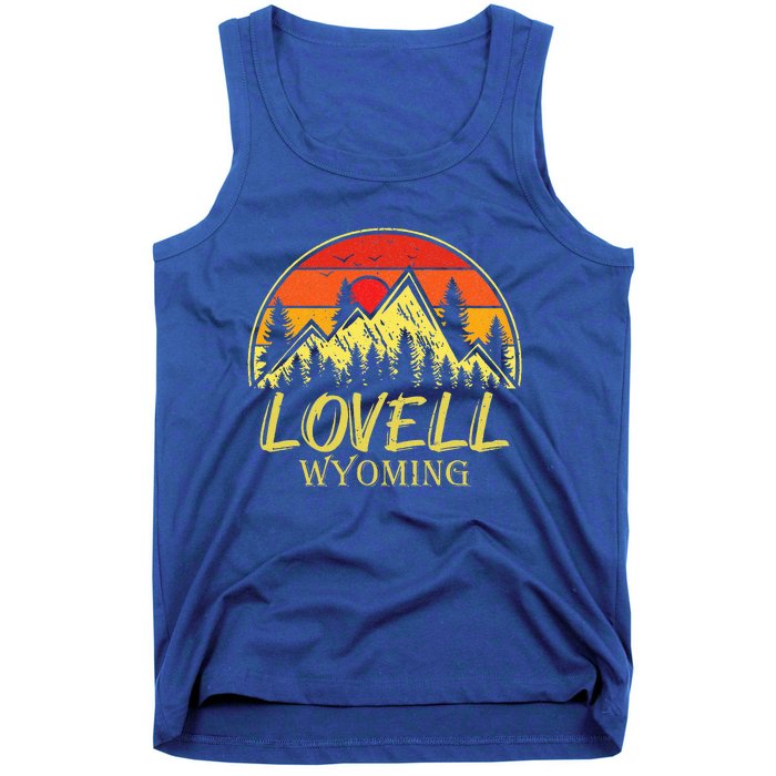 Vintage Lovell Wyoming WY Mountains Hike Hiking Souvenir Tank Top