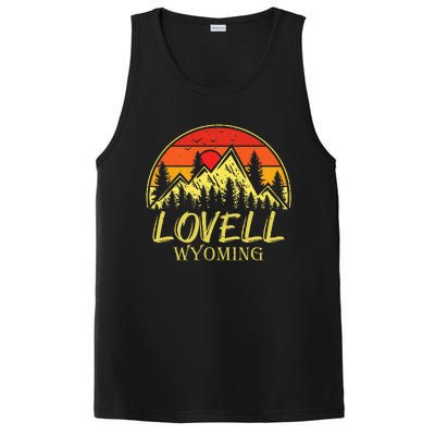 Vintage Lovell Wyoming WY Mountains Hike Hiking Souvenir PosiCharge Competitor Tank