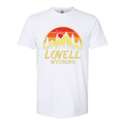 Vintage Lovell Wyoming WY Mountains Hike Hiking Souvenir Softstyle CVC T-Shirt