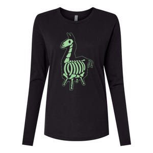 Victory Llama XRay Womens Cotton Relaxed Long Sleeve T-Shirt