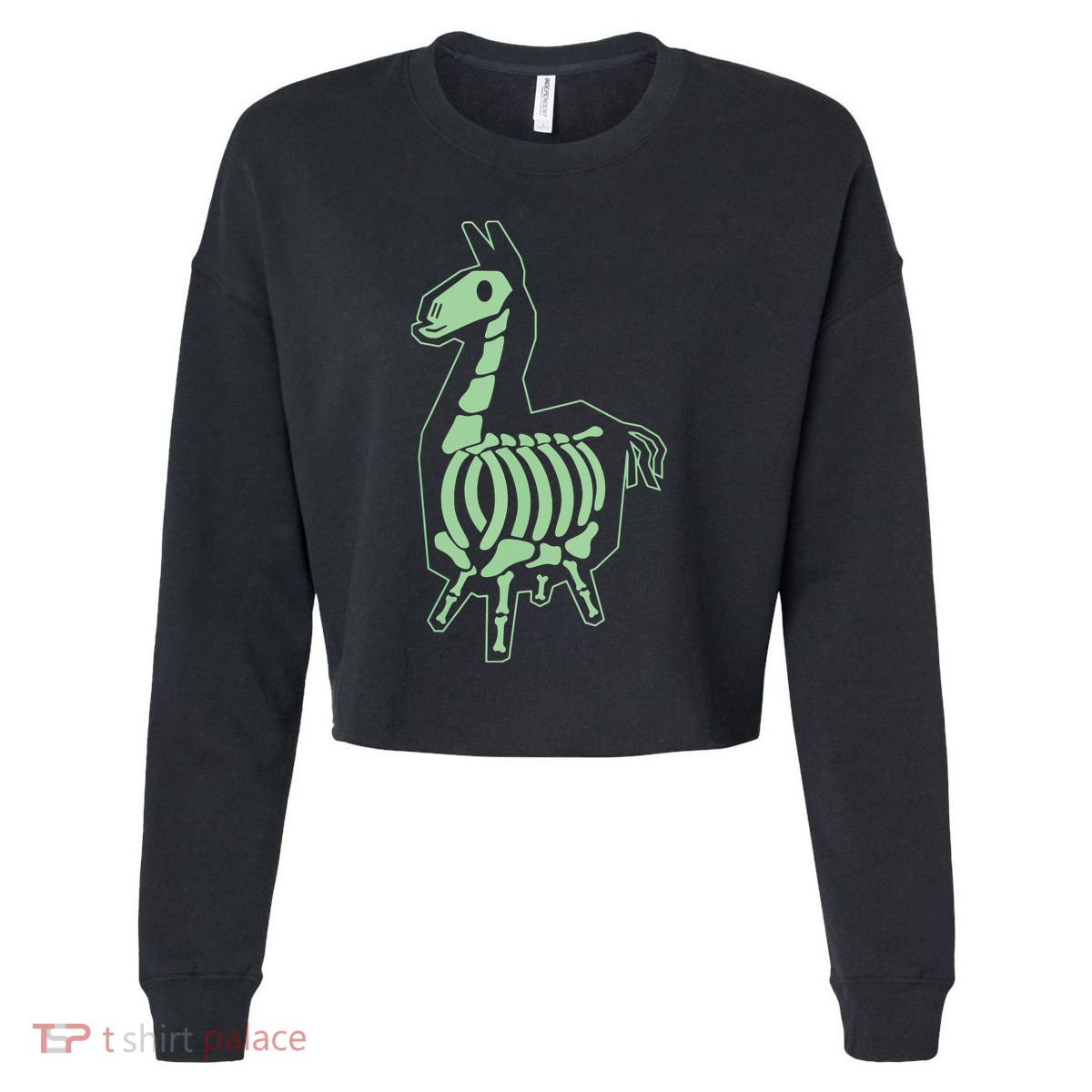 Victory Llama XRay Cropped Pullover Crew