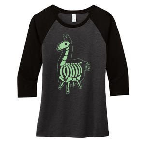 Victory Llama XRay Women's Tri-Blend 3/4-Sleeve Raglan Shirt