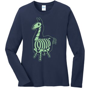 Victory Llama XRay Ladies Long Sleeve Shirt