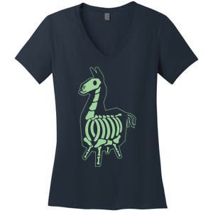 Victory Llama XRay Women's V-Neck T-Shirt