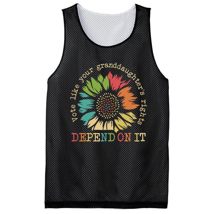 Vote Like Your Granddaughters Rights Depend On It Gift Mesh Reversible Basketball Jersey Tank