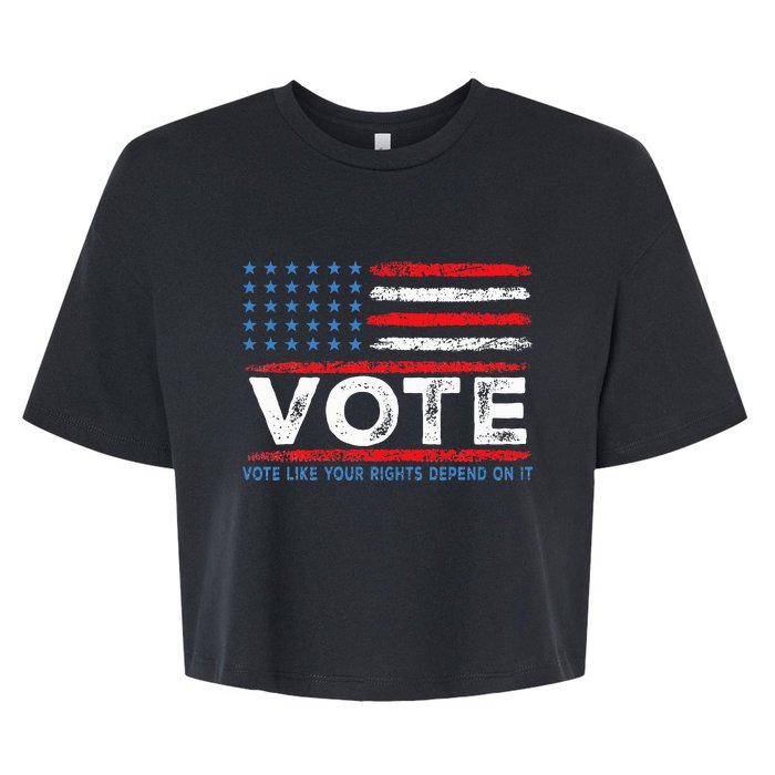 Vote Like Your Rights Depend On It 2024 Election Bella+Canvas Jersey Crop Tee