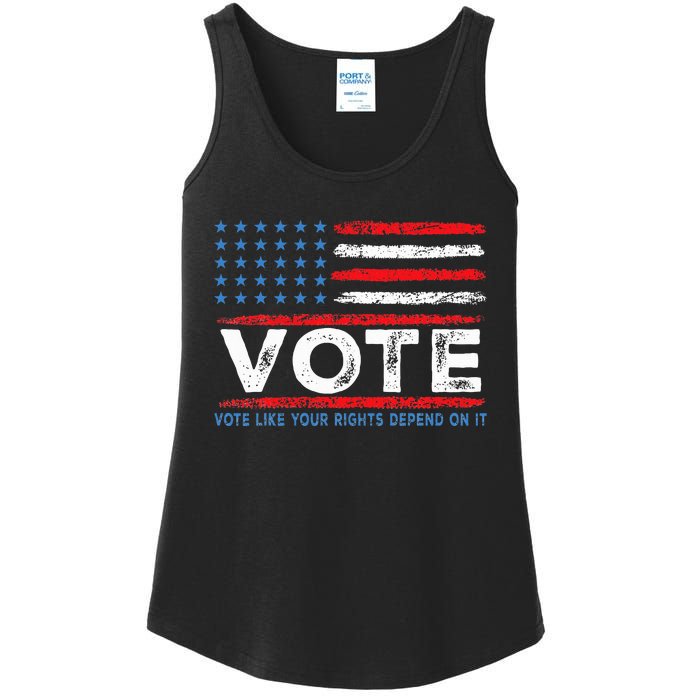 Vote Like Your Rights Depend On It 2024 Election Ladies Essential Tank