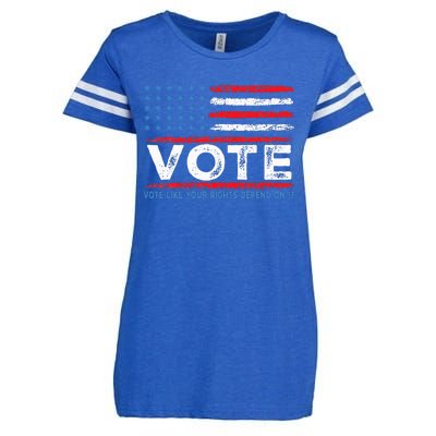 Vote Like Your Rights Depend On It 2024 Election Enza Ladies Jersey Football T-Shirt