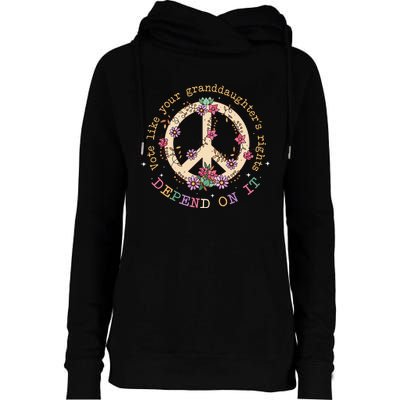 Vote Like Your GranddaughterS Rights Depend On It Women Gift Womens Funnel Neck Pullover Hood