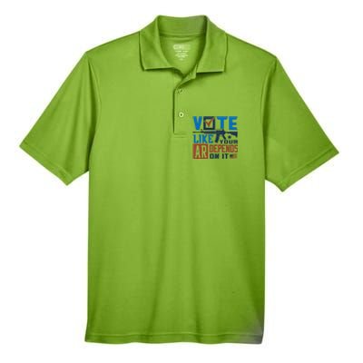 Vote Like Your Ar Depends On It Us Ar Rifle Gun Men's Origin Performance Pique Polo