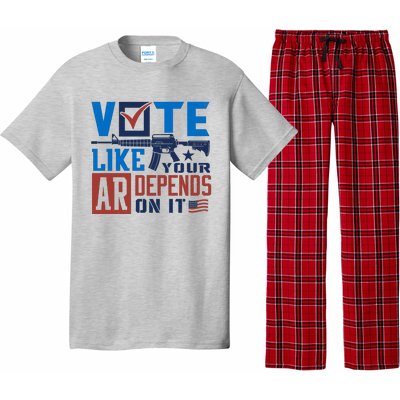 Vote Like Your Ar Depends On It Us Ar Rifle Gun Pajama Set