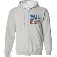 Vote Like Your Ar Depends On It Us Ar Rifle Gun Full Zip Hoodie