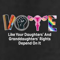 Vote Like Your Daughters And Granddaughters Rights Depend 7 Panel Mesh Trucker Snapback Hat