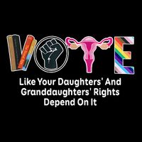 Vote Like Your Daughters And Granddaughters Rights Depend 7-Panel Snapback Hat
