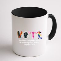 Vote Like Your Daughters And Granddaughters Rights Depend Mug