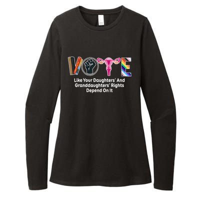 Vote Like Your Daughters And Granddaughters Rights Depend Womens CVC Long Sleeve Shirt