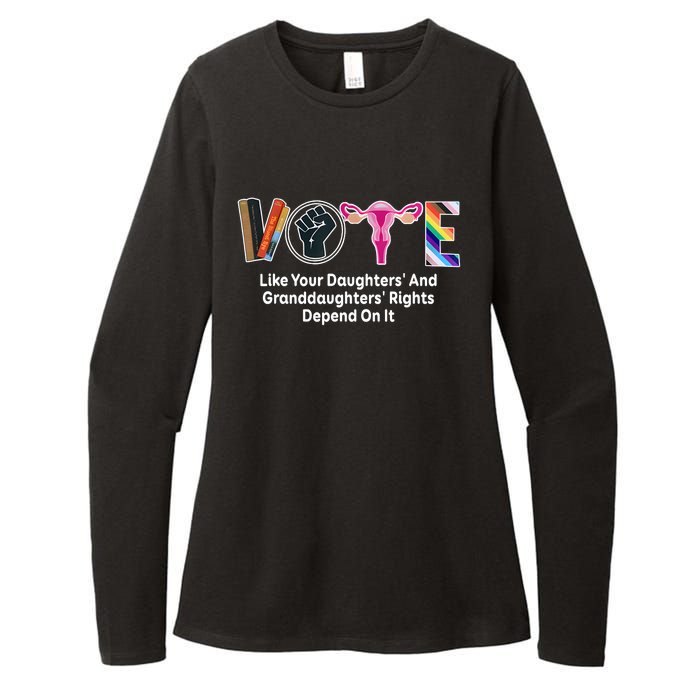 Vote Like Your Daughters And Granddaughters Rights Depend Womens CVC Long Sleeve Shirt