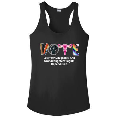 Vote Like Your Daughters And Granddaughters Rights Depend Ladies PosiCharge Competitor Racerback Tank