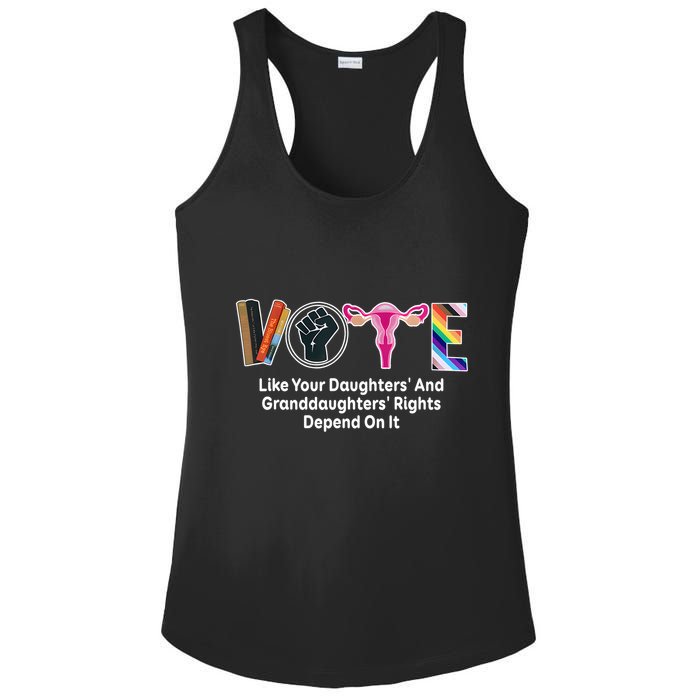 Vote Like Your Daughters And Granddaughters Rights Depend Ladies PosiCharge Competitor Racerback Tank