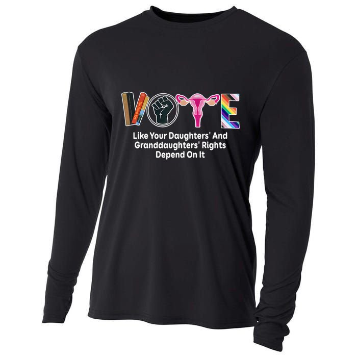 Vote Like Your Daughters And Granddaughters Rights Depend Cooling Performance Long Sleeve Crew