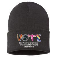 Vote Like Your Daughters And Granddaughters Rights Depend Sustainable Knit Beanie