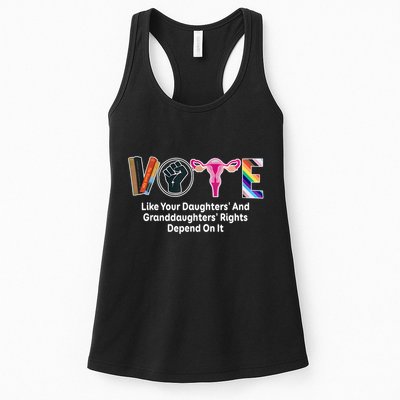 Vote Like Your Daughters And Granddaughters Rights Depend Womens Tank Top