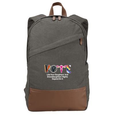 Vote Like Your Daughters And Granddaughters Rights Depend Cotton Canvas Backpack