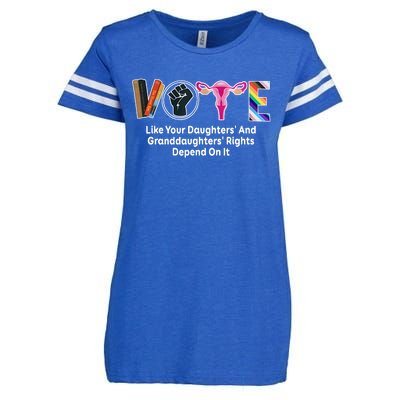 Vote Like Your Daughters And Granddaughters Rights Depend Enza Ladies Jersey Football T-Shirt