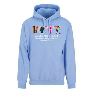 Vote Like Your Daughters And Granddaughters Rights Depend Unisex Surf Hoodie