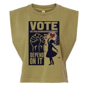 Vote Like Your GranddaughterS Rights Depend On It Sweat Garment-Dyed Women's Muscle Tee