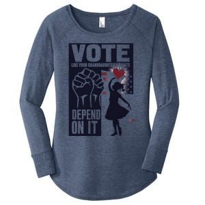 Vote Like Your GranddaughterS Rights Depend On It Sweat Women's Perfect Tri Tunic Long Sleeve Shirt