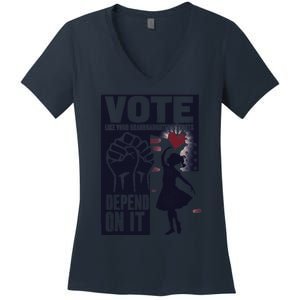 Vote Like Your GranddaughterS Rights Depend On It Sweat Women's V-Neck T-Shirt