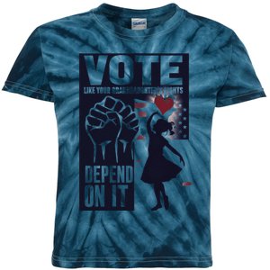 Vote Like Your GranddaughterS Rights Depend On It Sweat Kids Tie-Dye T-Shirt