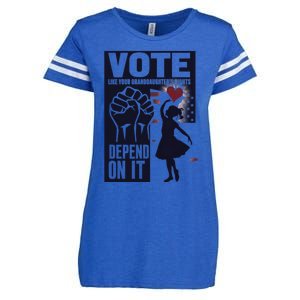 Vote Like Your GranddaughterS Rights Depend On It Sweat Enza Ladies Jersey Football T-Shirt