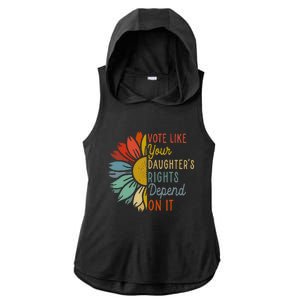 Vote Like Your GranddaughterS Rights Depend On It Ladies PosiCharge Tri-Blend Wicking Draft Hoodie Tank