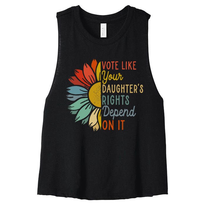 Vote Like Your GranddaughterS Rights Depend On It Women's Racerback Cropped Tank