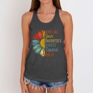 Vote Like Your GranddaughterS Rights Depend On It Women's Knotted Racerback Tank