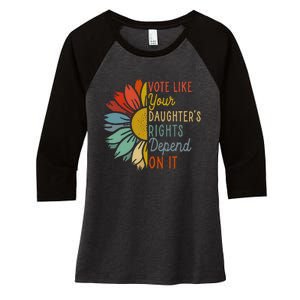 Vote Like Your GranddaughterS Rights Depend On It Women's Tri-Blend 3/4-Sleeve Raglan Shirt