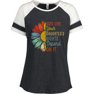 Vote Like Your GranddaughterS Rights Depend On It Enza Ladies Jersey Colorblock Tee