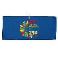 Vote Like Your Daughters Granddaughters Rights Depend On It Large Microfiber Waffle Golf Towel