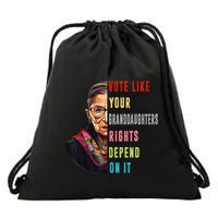 Vote Like Your GranddaughterS Rights Depend On It Funny Drawstring Bag