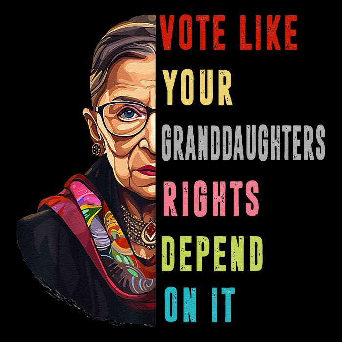 Vote Like Your GranddaughterS Rights Depend On It Funny Drawstring Bag