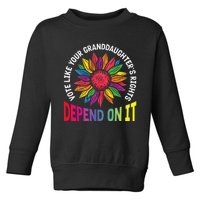 Vote Like Your GranddaughterS Rights Depend On It Rainbow Toddler Sweatshirt