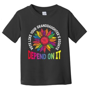 Vote Like Your GranddaughterS Rights Depend On It Rainbow Toddler T-Shirt