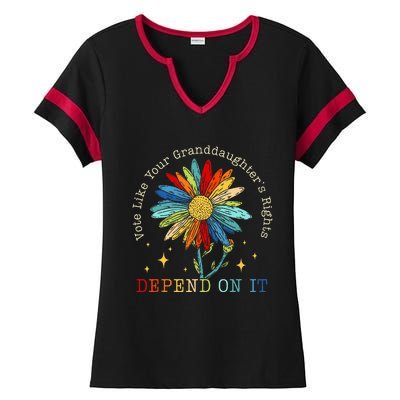 Vote Like Your Daughters Granddaughters Rights Depend On It Ladies Halftime Notch Neck Tee